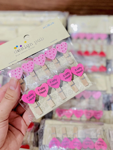 گیره قلبی صورتی